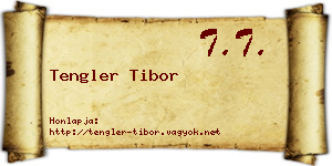 Tengler Tibor névjegykártya